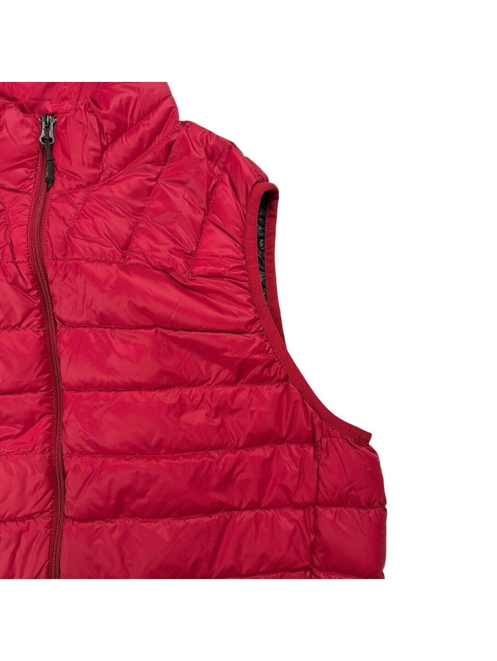 🎁 Puffer Vest Mens Red Lightweight Down Packable Size on Tag Small Hawke & Co - Picture 8 of 13